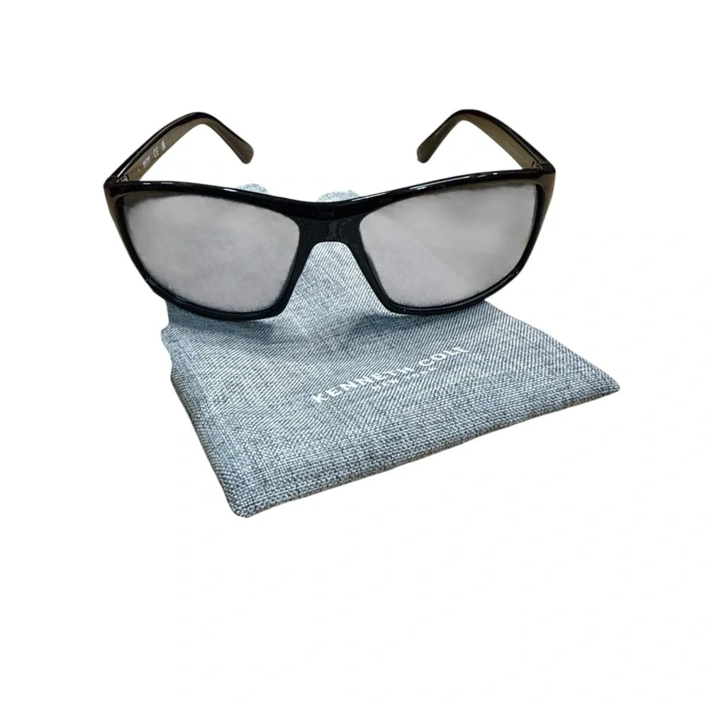 Kenneth Cole Reaction Glossy Black Sunglasses KC1384 Sport Golf Unisex